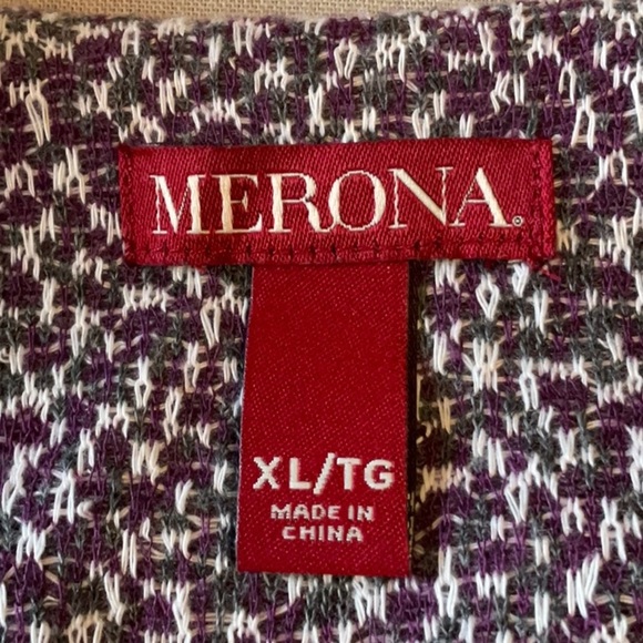 Merona Purple and Gray Sheath Mini Dress Crew Neck - Picture 6 of 8